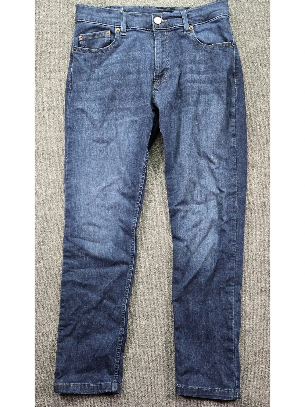 Mugsy Fultons Jeans Mens 32x30 (31x30) Blue Dark Wash Stretch Denim Slim Fit